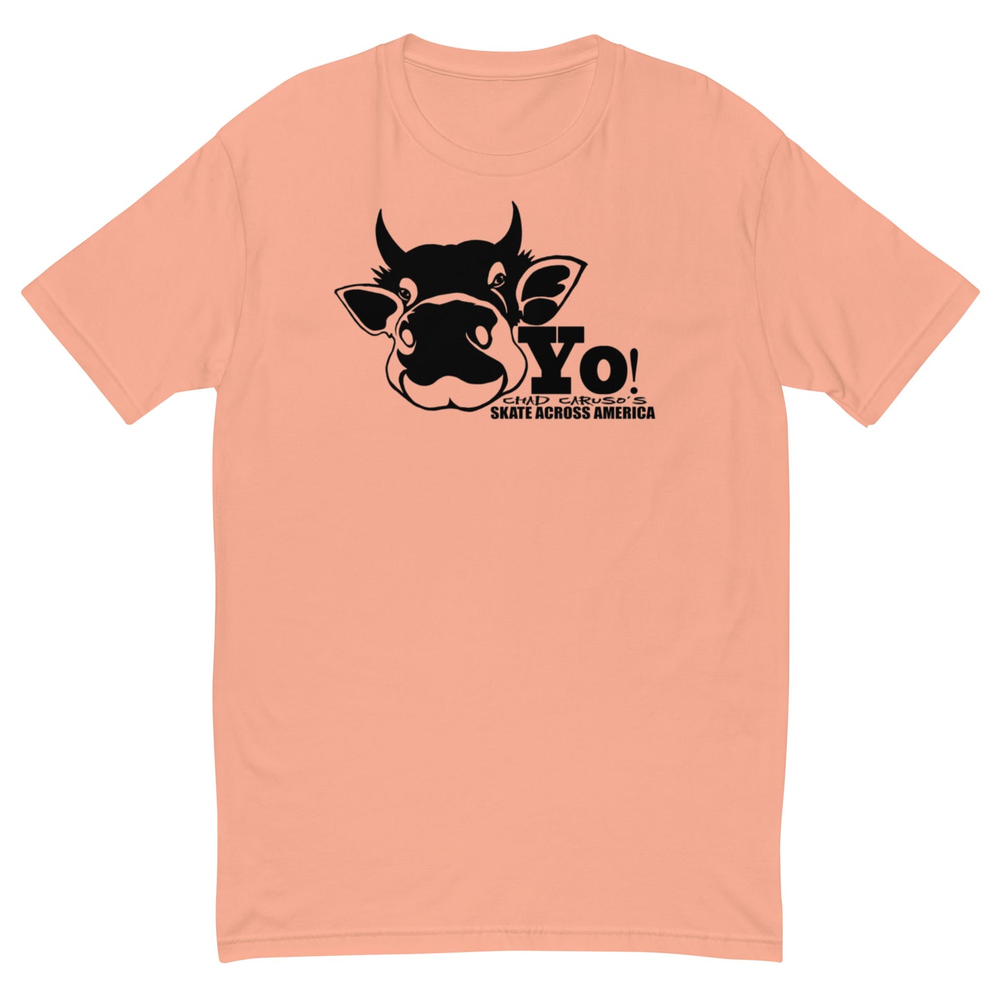 Chad Caruso's Skate Across America "Yo!" Cow Short Sleeve T-shirt