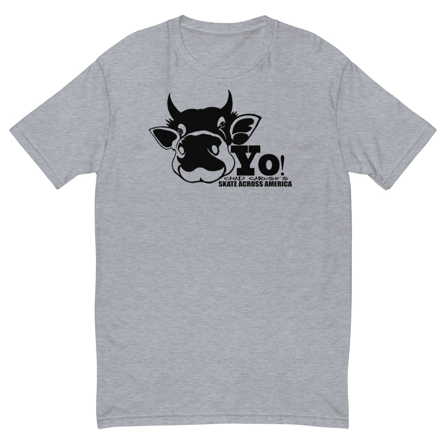 Chad Caruso's Skate Across America "Yo!" Cow Short Sleeve T-shirt