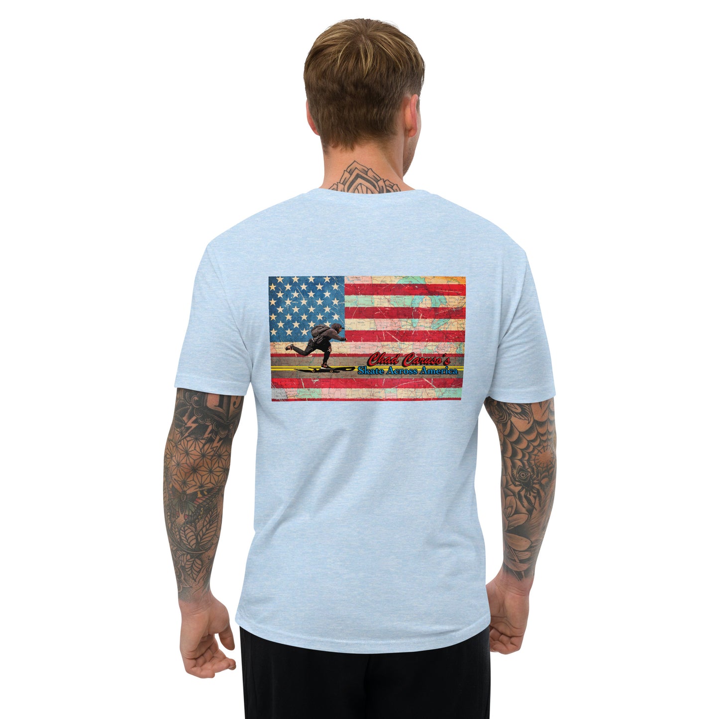 Chad Caruso's Skate Across America Short Sleeve T-shirt