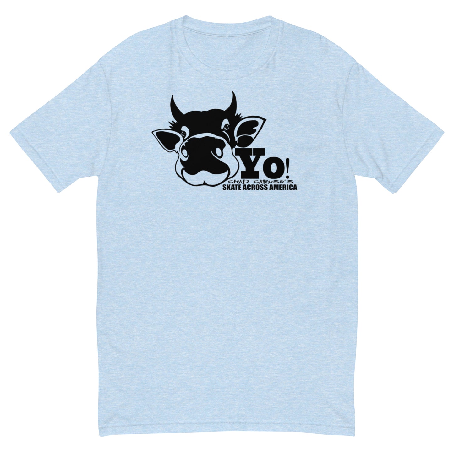 Chad Caruso's Skate Across America "Yo!" Cow Short Sleeve T-shirt