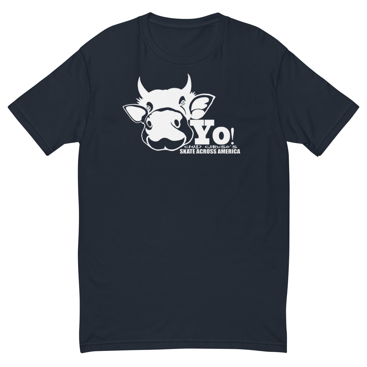Chad Caruso's Skate Across America "Yo!" Cow Short Sleeve T-shirt