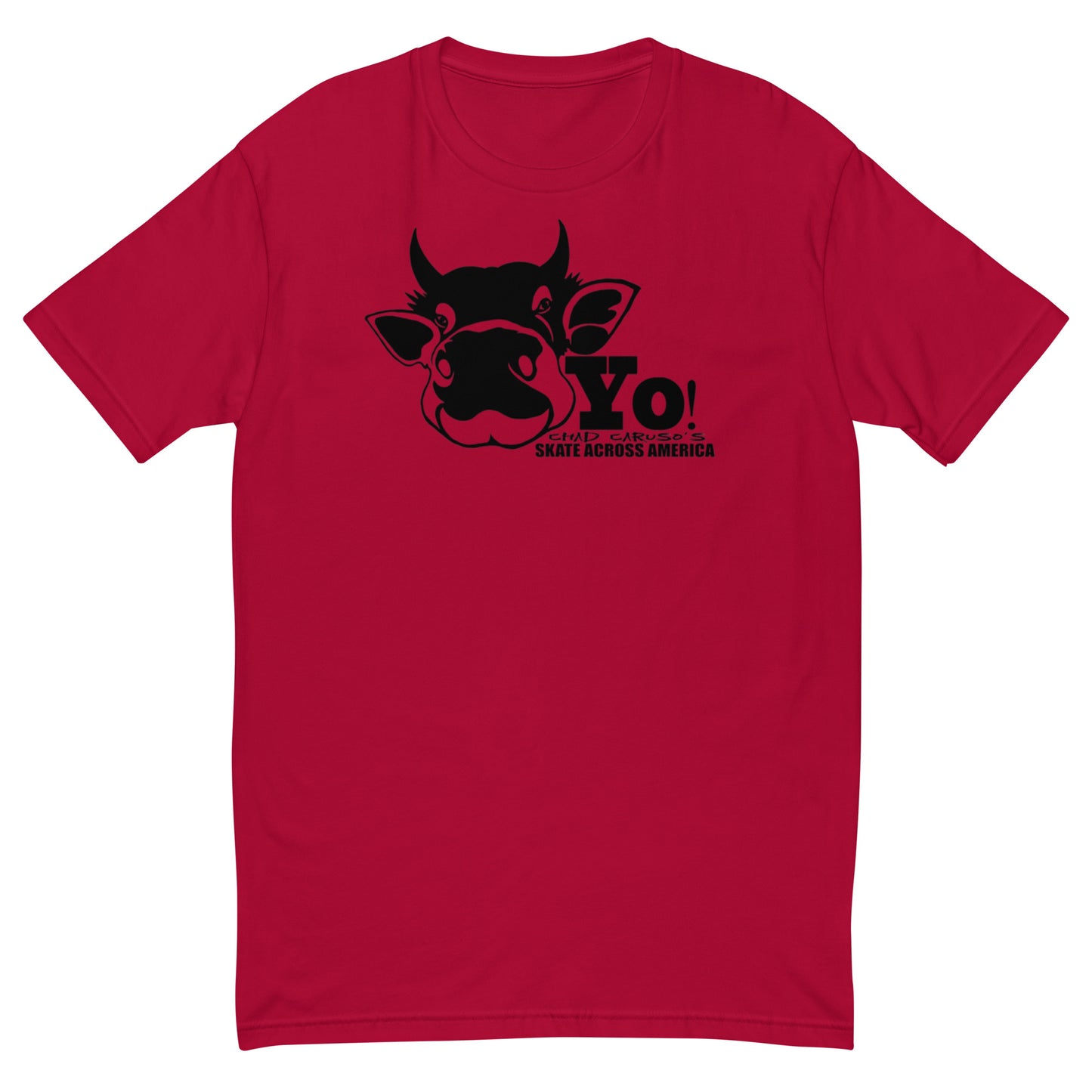 Chad Caruso's Skate Across America "Yo!" Cow Short Sleeve T-shirt