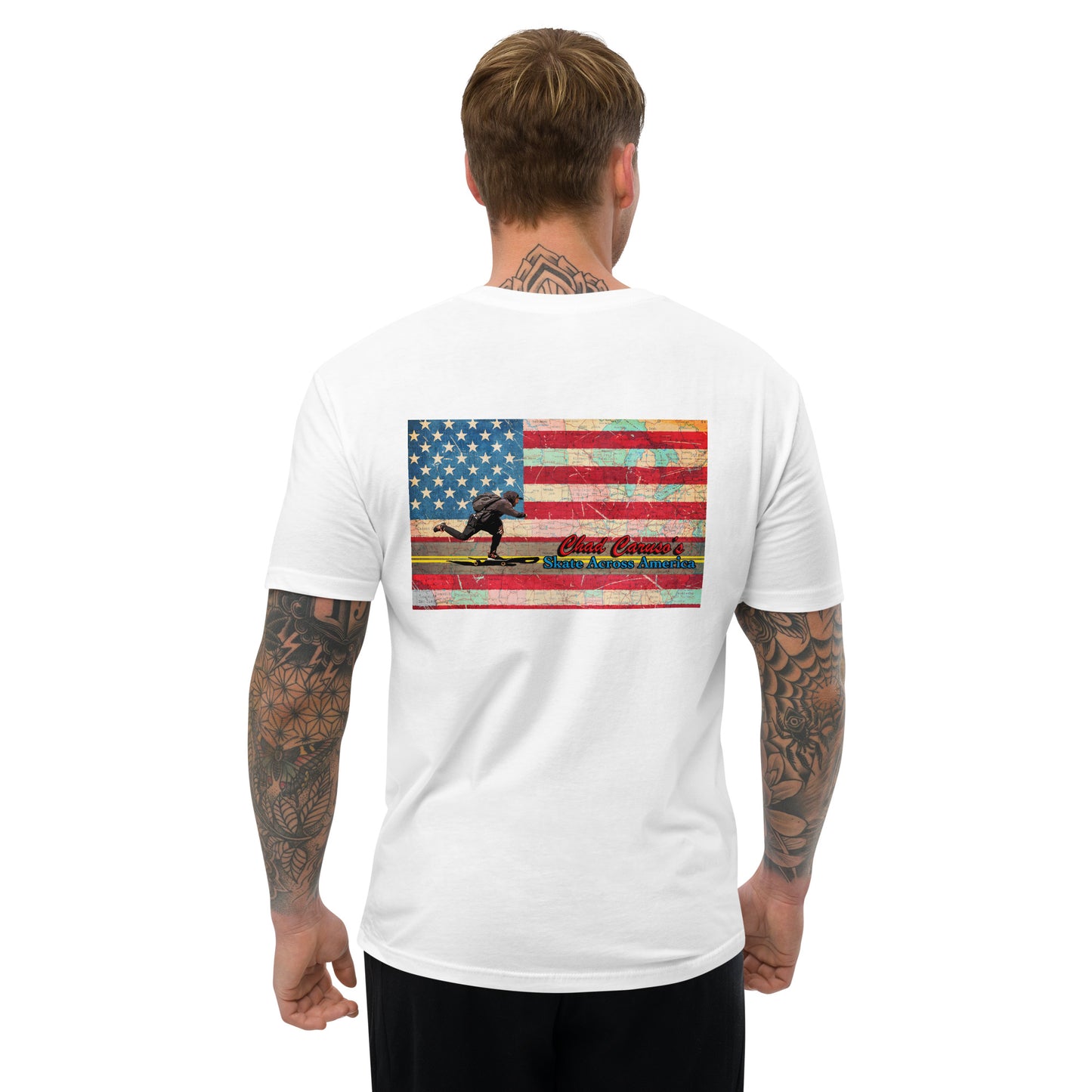 Chad Caruso's Skate Across America Short Sleeve T-shirt