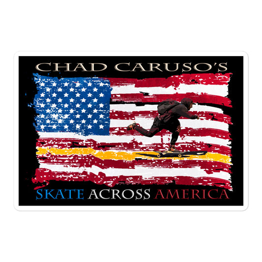 Chad Caruso's Skate Across America Sticker
