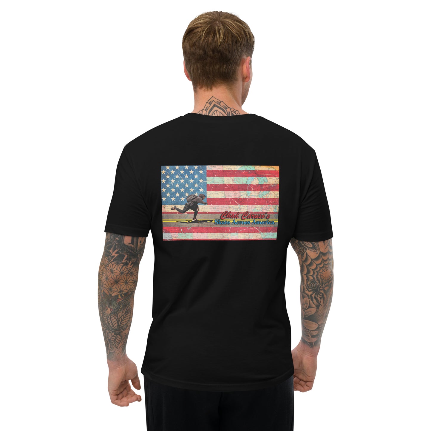 Chad Caruso's Skate Across America Short Sleeve T-shirt