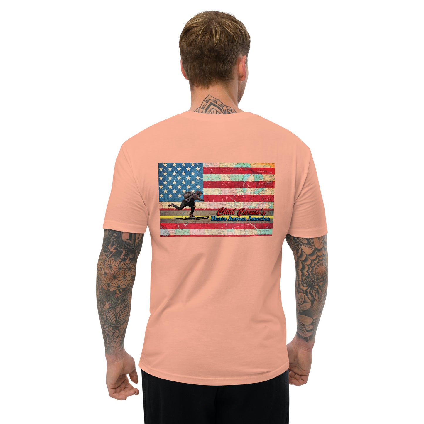 Chad Caruso's Skate Across America Short Sleeve T-shirt