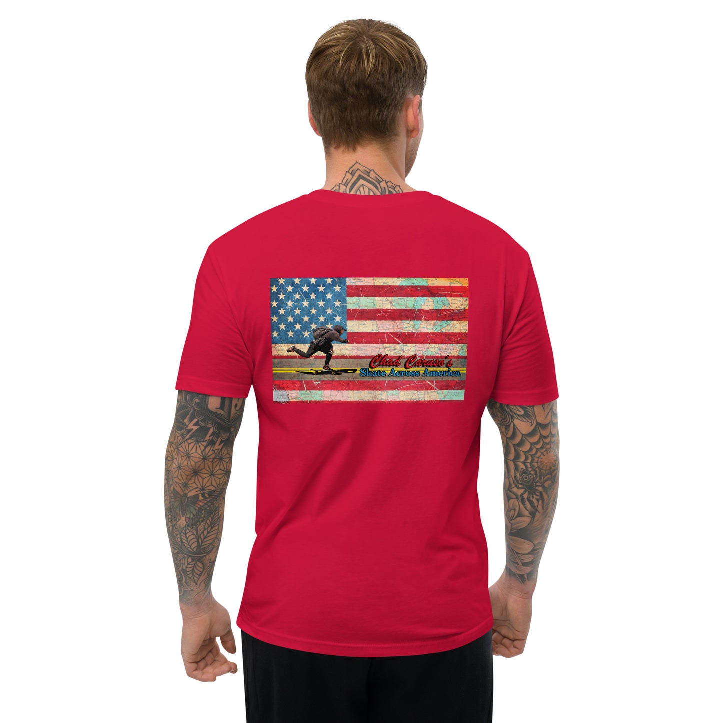 Chad Caruso's Skate Across America Short Sleeve T-shirt