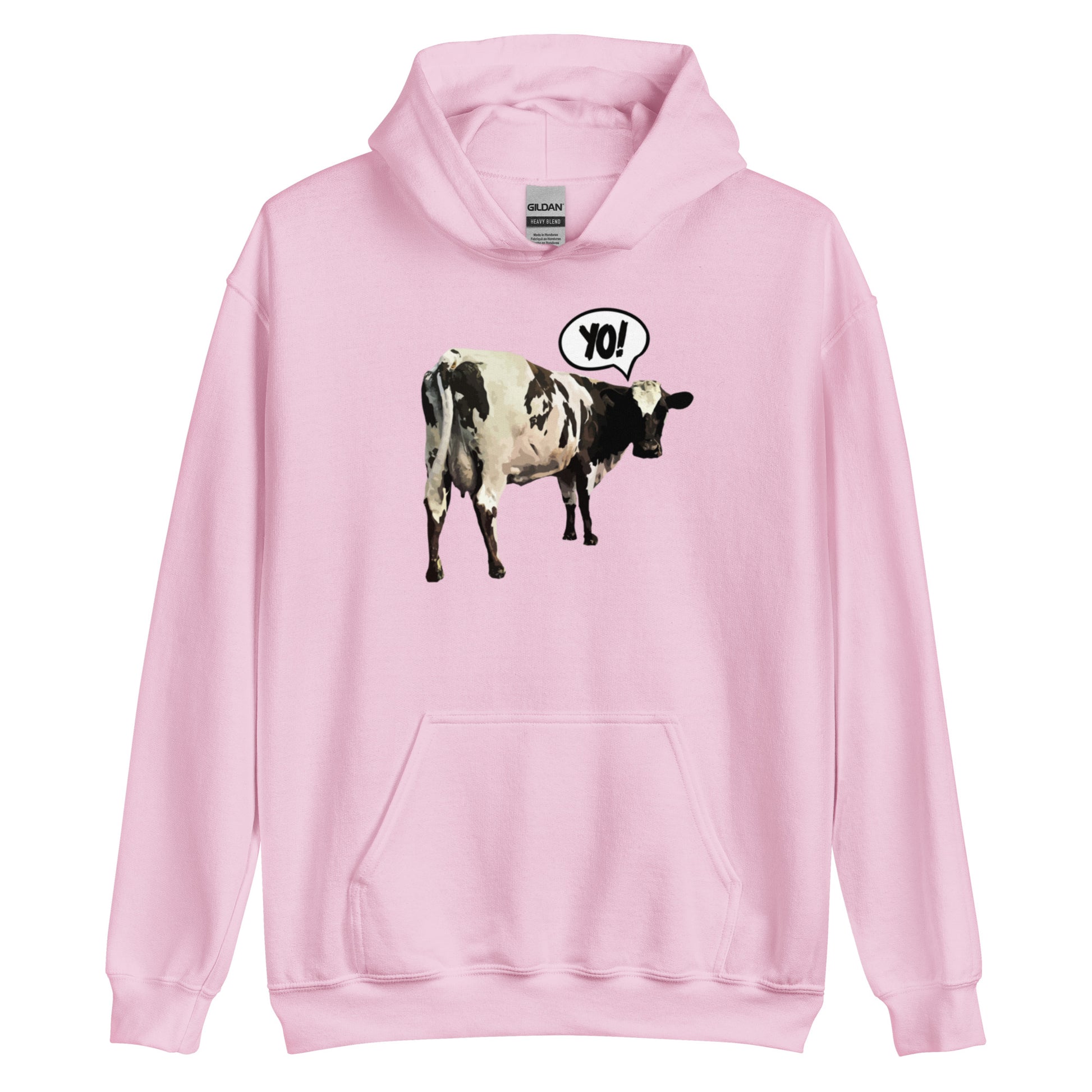 Neon Pink Watercolor Cow Print Hoodie I Printed Hoodie – American Farm  Company