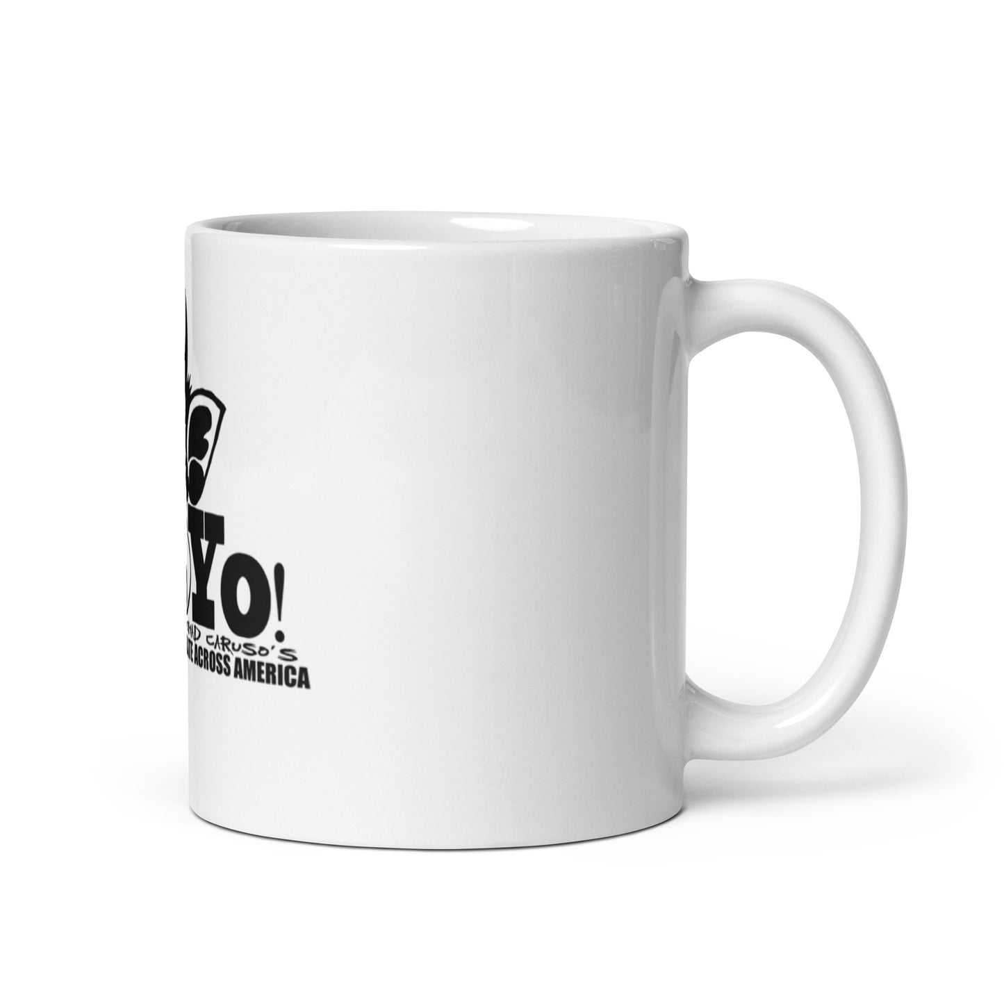 “Yo!” Cow Skate Across America White Coffee Mug