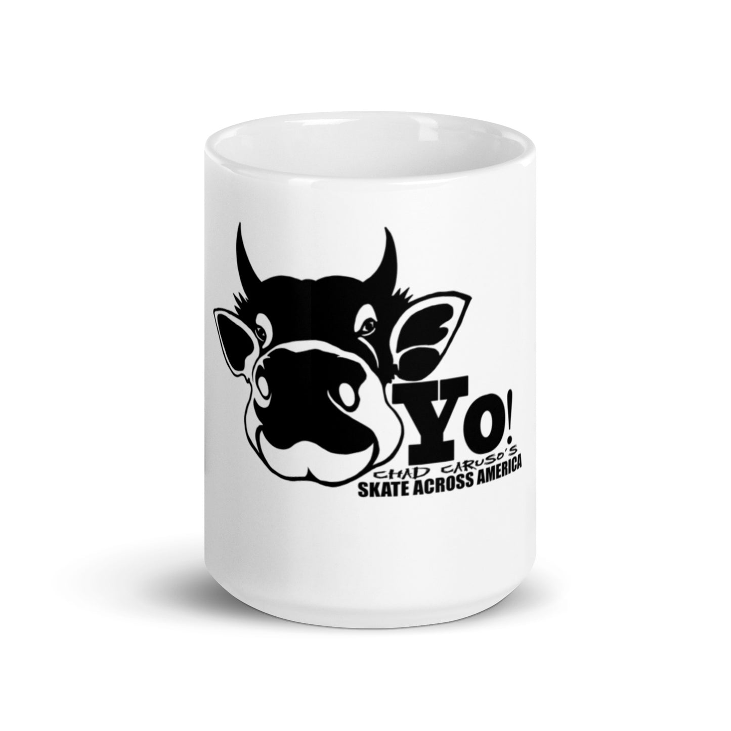 “Yo!” Cow Skate Across America White Coffee Mug